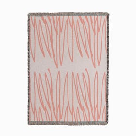 Doodle White Woven Throw