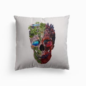 Two Face Skull Canvas Cushion