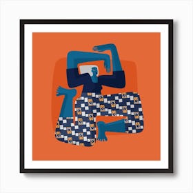 Funky Trousers Square Art Print