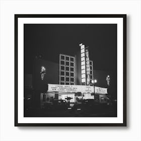 Hollywood, California,Sign In Front Of A Large Dance Palace By Russell Lee Art Print