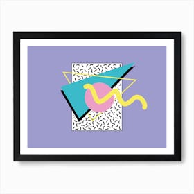 Memphis Pattern Retro Dreamwave 80s Vintage Shape Artwork Art Print