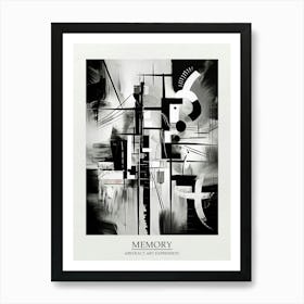 Memory Abstract Black And White 2 Poster Poster