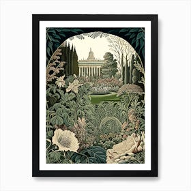 Blenheim Palace Gardens, United Kingdom Vintage Botanical Art Print