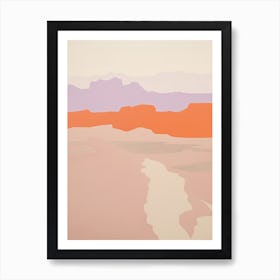 Taklamakan Desert   Asia (China), Contemporary Abstract Illustration 1 Poster