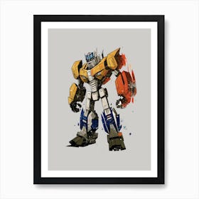 Transformer Car Robot Illustration Art Print