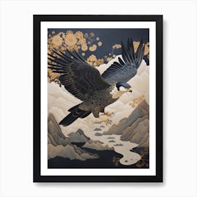 Falcon 2 Gold Detail Painting Affiche