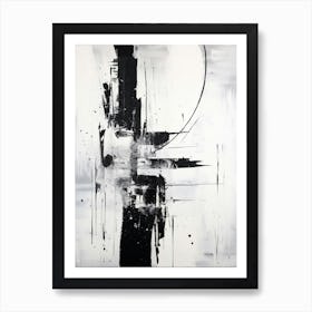 Cosmic Symphony Abstract Black And White 6 Poster