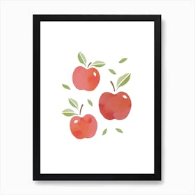 Apple Fruit Colourful Red Food Kitchen Art Nursery Wall Poster