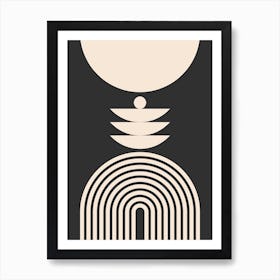 Mid Century In Monochrome Art Print