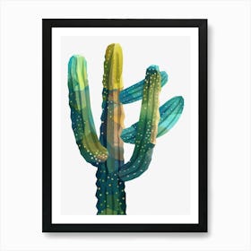 Peyote Cactus Minimalist Abstract Illustration 2 Art Print