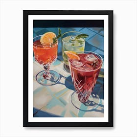 Summer Cocktails 4 Art Print