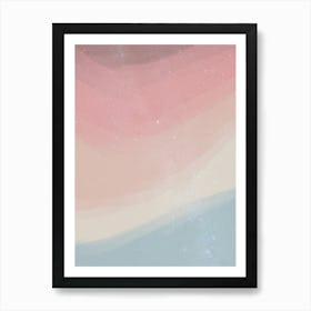 Minimal art abstract watercolor painting of the dusk and day sky Poster