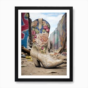 Cowgirl Street Boots 1 Art Print