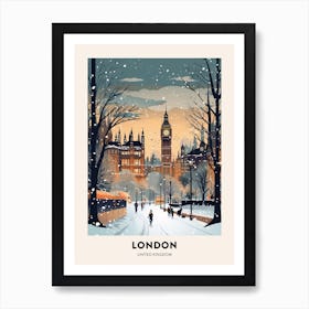 Winter Night  Travel Poster London United Kingdom 1 Poster