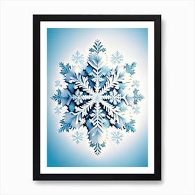 Irregular Snowflakes, Snowflakes, Retro Drawing 2 Poster
