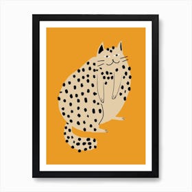 Orange Plump Cat Poster