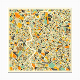 Rome Map Canvas Print