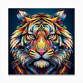 Geometric Tiger Leinwandbild