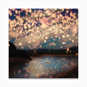 Wish Lanterns For Love Canvas Print