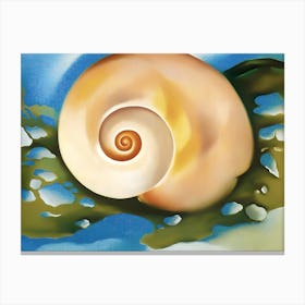 Georgia O'Keeffe - Pink Shell with Seaweed, 1937 Canvas Print