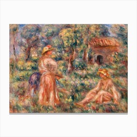 Girls In A Landscape (1918), Pierre Auguste Renoir Lienzo