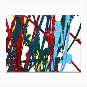 Gouache Smeared On A White Wall Leinwandbild
