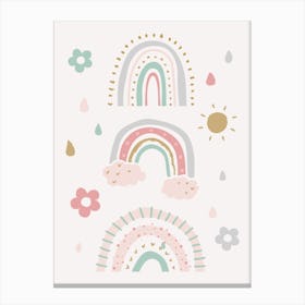 Hand drawn Colorful Rainbows Children's 1 Toile