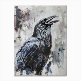 Raven Pastel Watercolour 2 Stampe su tela