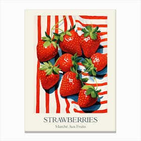 Marche Aux Fruits Strawberries Fruit Summer Illustration 6 Toile