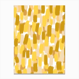 Yellow And White Abstract Brush Strokes Toile