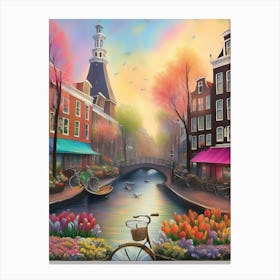Amsterdam Flower Market Print, Matisse Flower, Oil Paintings, Printable, Passersby in the Streets, Flower Market Print, Printable Poster, Wall Art.34 Canvas Print