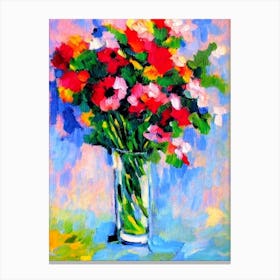 Angel'S Trumpet Floral Abstract Block Colour Flower Canvas Print