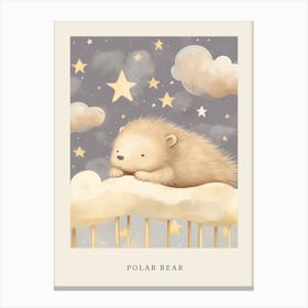 Sleeping Polar Bear 4 Nursery Poster Leinwandbild