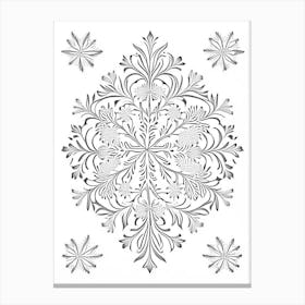 Beauty, Snowflakes, William Morris Inspired 1 Leinwandbild