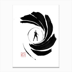 James Bond Barrilet Canvas Print