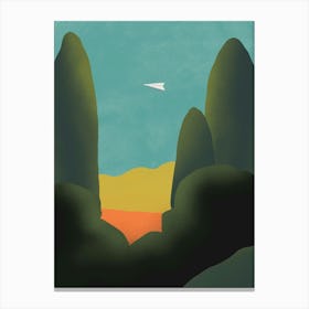 Landscape With A Plane Leinwandbild