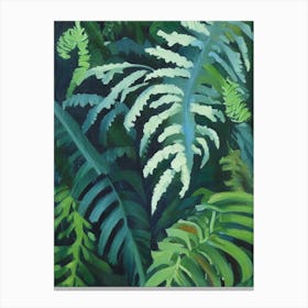 Ghost Fern Cézanne Style Canvas Print