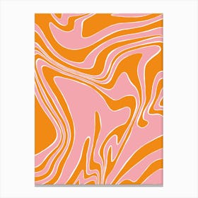 Pink and Orange Swirl Toile
