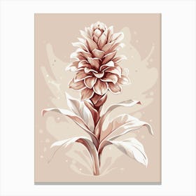 Red Ginger Flower Stampe su tela